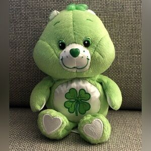 CARE BEARS- GOOD LUCK SHAMROCK 8 INCH CARE BEAR FROM EARLY 2000’S